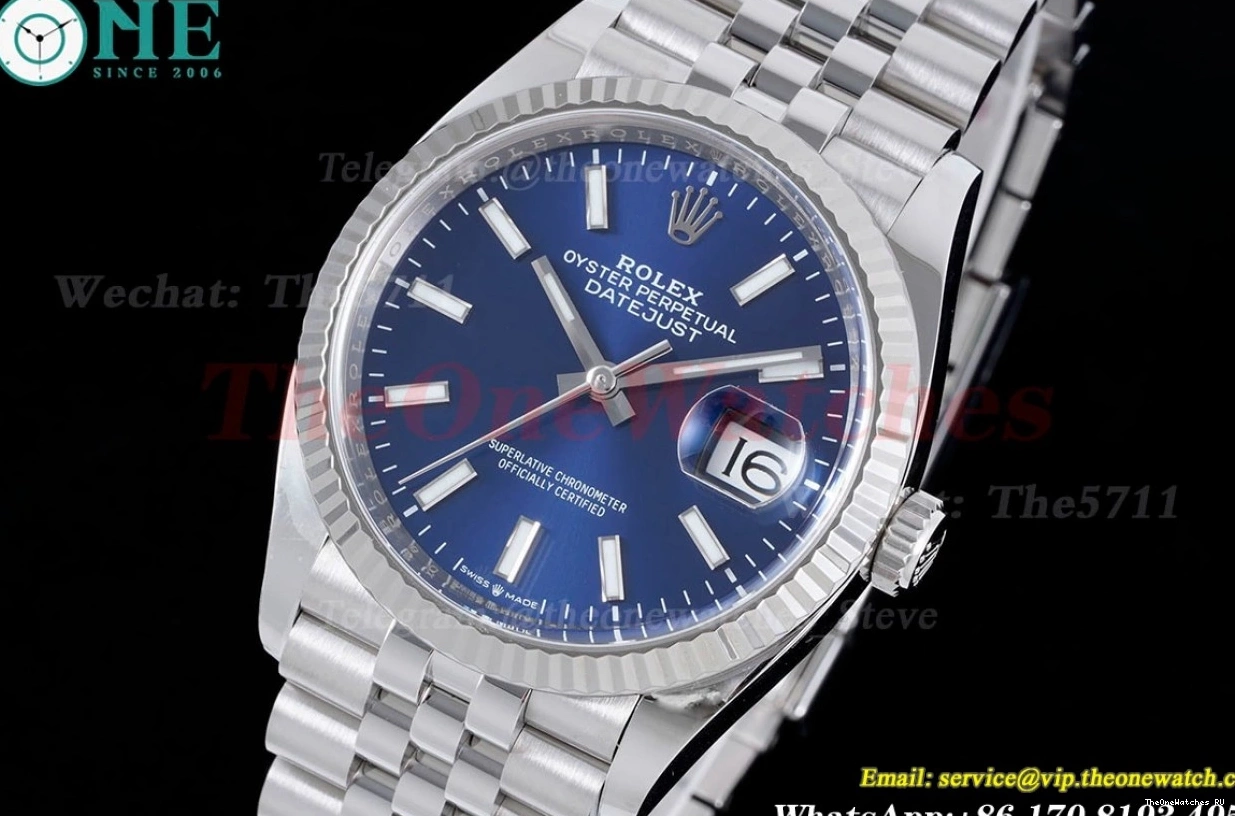 SS Stk 36mm Datejust 126234 SH3235 SS Blue Clean Jub 0706